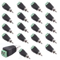 exgoofit Phono RCA Screws Male Female Plug to AV Screw Terminal Audio/Video Connector Adapter (Male Connector 20-Pack)