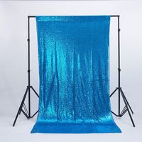 Zdada 5ftx8ft Turquoise Shimmer Sequin Fabric Photo Booth Backdrop Sequin Curtain (Turquoise)