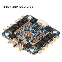 4 in 1 30A ESC BLHeli_S,BLHeli S Electronic Speed Controller (3-6S Input,Dshot 600) Brushless ESC for FPV Racing Drone (Supports Damped Light)