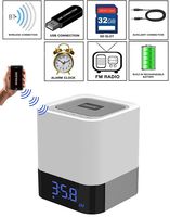 Boytone BT-84CB Portable FM Radio Alarm Clock Wireless Bluetooth 4.1 Speaker, 3-Way Night Light Touch Lamp, Builtâ€"in 8 Hours Play Rechargeable Battery, LED, Mic, USB & Micro (Renewed)