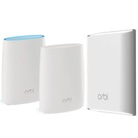 NETGEAR Orbi Whole Home & Yard Mesh WiFi System with Tri-Band - 7,500 sqft, Eliminate WiFi Dead Zones Indoors and Out, Alexa Support, AC3000 (Set of 3)