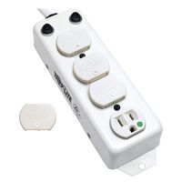 Tripp Lite Medical Grade Power Strip for Patient Care Vicinity, 4 Hospital-Grade Outlets, 120V, 15 ft. Right-Angle Cord, UL 1363A, White (PS-415-HG-OEMRA)