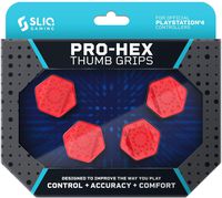 Sliq Gaming PS4 Pro-Hex Thumb Stick Grips - PlayStation 4 - Red