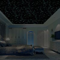 Realistic 3D Domed Glow in The Dark Stars,606 Dots for Starry Sky, Perfect for Kids Bedding Room Gift(606 Stars) (Blue)