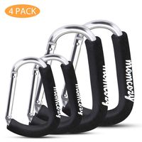 Stroller Hooks, Momcozy 4 Pack Stroller Accessories, X-Large Baby Stroller Hook Clip for Purse Shopping & Diaper Bags, Fit for Stroller Like Uppababy, Jogger, Britax, Bugaboo, BOB, Pushchair, Buggy