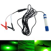Amarine Made Green 12v-24v 8W 180 LED 1000 Lumens IP68 Lure Bait Finder Night Fishing Boat Submersible Deep Drop Underwater Light with Battery Clip & Power Plug (Green)