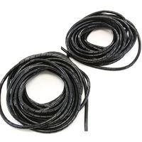 66FT PE 3/8 Inches (10 mm) Black Polyethylene Spiral Wire Wrap Tube PC Manage Cable for Car Computer Cable