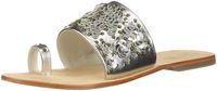LFL by Lust for Life Women's L-Flawless Slide Sandal, Silver Leather, 6.5 Medium US