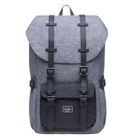 KAUKKO Laptop Outdoor Backpack Travel Hiking Camping Rucksack Casual College Daypack Fits 15" (5-5Greyblack)