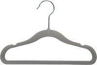 AmazonBasics Kids Velvet Non-Slip Clothes Hangers, 50-Pack, Grey