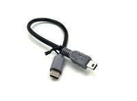 Duttek Type C (USB C) Male to Mini USB 5-Pin Male On-The-go Data Convertor Adapter OTG Cable for MacBook, iMac Pro, Chromebook Pixel(Grey & Black) (10 inch/25 cm)