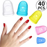 Guitar Fingertip Protectors, Silicone Guitar Finger Guards, Fingertip Protection Covers Caps for Stringed Instruments Like Guitar Ukulele Bass, Sewing and Embroidery, 5 Sizes (40 Pieces, Multicolor)