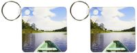 3dRose Dugout canoe, Boat, Arasa River, Amazon, Brazil - SA04 DFR0391 - David R. Frazier - Key Chains, 2.25 x 4.5 inches, set of 2 (kc_85705_1)