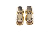 SMAKN 2Pcs RP-SMA Male to RP-SMA Male Plug in series RF Coaxial Adapter Connector