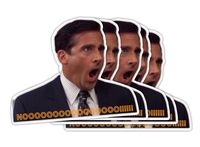 Michael Scott Noooo! Funny Sticker 5 Pack Deal! - Vinyl Sticky for Laptop, Journal,Wall or car