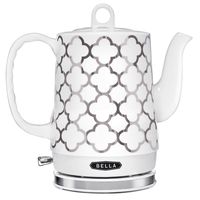 BELLA 14522 Electric Tea Kettle, 1.2 LITER, Silver Tile