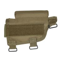 VooDoo Tactical Men's Buttstock Cheek Piece with Ammo Carrier, Coyote