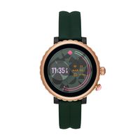 Kate Spade New York New York New York Women's Sport Touchscreen Aluminum and Silicone Smartwatch, Green/Rose Gold Tone-KST2016