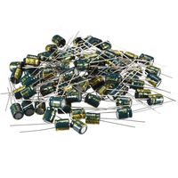 uxcell Aluminum Radial Electrolytic Capacitor Low ESR 100uF 35V 105 Celsius 3000H Life 6.3x7mm High Ripple Current Low Impedance 80pcs Green