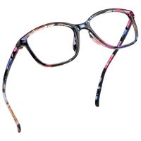 LifeArt Blue Light Blocking Glasses,Computer Reading Glasses,Transparent Lens,Reduce Headaches&Eyestrain,Stylish for Women (La_saintlou_Flower, 1.25 Magnification)