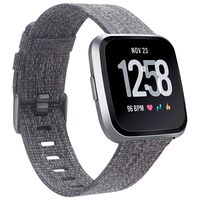 EZCO Bands Compatible with Fitbit Versa/Versa 2 / Versa Lite, Woven Fabric Breathable Watch Strap Quick Release Replacement Wristband Accessories Compatible Versa Smart Watch Women Man