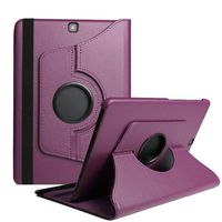 Samsung 9.6'' Tab E Book Cover,TechCode 360 Degrees Rotating PU Leather Smart Stand Case Flip Folio Protective Cover for Samsung Galaxy Tab E 9.6 inch Tablet SM-T560 SM-T561(Purple,Tab E 9.6)