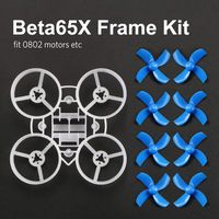 BETAFPV Beta65 Pro 2 Whoop Frame Kit with 2 Sets 31mm 4-Blade Props 1.0mm Shaft Blue for 65mm 2S Brushless Whoop Drone Like Beta65X Beta65 Pro 2 Brushless Micro Quadcopter