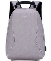 Travel Business Laptop Backpack up to 15.6 inch, Water Resistant College School Computer Bag Women&Men&Students,Slim Work Backpack Laptops & Notebook USB Charging Port (Light Gray)