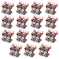 uxcell PCB Panel Mount 4 RCA Socket Female Jack Audio Video AV Connector Red 15Pcs