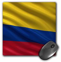 3dRose Flag of Colombia Waving in The Wind Mouse Pad, 8" x 8" (mp_178749_1)