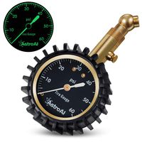 AstroAI Tire Pressure Gauge Expert 60 PSI - Heavy Duty Tire Gauge ANSI Certified Accurate, Improved Needle and Chuck