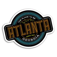 2 x 10cm Atlanta Georgia Vinyl Stickers - USA Cool Sticker Laptop Luggage #18111 (10cm Wide)