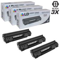 LD Compatible Toner Cartridge Replacement for HP 35A CB435A (Black, 3-Pack)