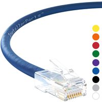 InstallerParts Ethernet Cable CAT6 Cable UTP Non-Booted 7 FT - Blue - Professional Series - 10Gigabit/Sec Network/High Speed Internet Cable, 550MHZ