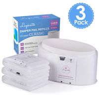 Dekor Classic Diaper Pail Refill Up to 1485 Diapers by Lupantte, 100% Compatible with Dekor Classic Diaper Pails, 22 Layers 90% Extra Thick No Scent Design, Easy to Replace, 3 Packs