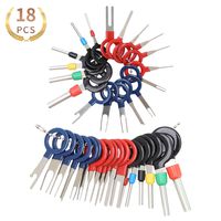 18pcs Auto Terminals Removal Tool，Terminal Removal Tool Kit for Car, Wire Connector Pin Release Extractor Tools Set for Most Connector Terminal