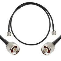 3 ft Low-Loss Coaxial Extension Cable (50 Ohm) N Male to N Male Connector, GEMEK Pure Copper Coax Cables for 3G/4G/5G/LTE/ADS-B/Ham/GPS/WiFi/RF Radio to Antenna or Surge Arrester Use (Not for TV)