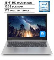 2019 Newest Lenovo Ideapad 330 15.6" HD LED-Backlit Touchscreen Laptop, Intel Core i7-8550U Processor up to 4GHz, 12GB RAM, 1TB Solid State Drive, HDMI, Wireless-AC, Bluetooth 4.1, Windows 10, Grey