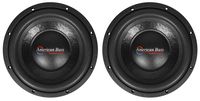 2 American Bass XO 1044 10" 600 Watt Car Audio Subwoofers DVC 4-ohm Subs XO1044