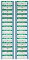 Brady WO-10-VP 1.5" Width x 0.625" Height, B-500 Repositionable Vinyl Cloth, Green on White Calibration Label, Legend"Calibration" (Pack of 5 Card, 14 per Card) (Twо Pаck)