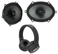 Pair Kicker 44KSC6804 KSC680 6x8 300 Watt 2-Way Car Speakers KSC68+Headphones