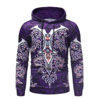 Men Hoodies Pullover Sale,deatu Clearance Mens Autumn Long Sleeve National Style Print Sweatshirt Top Tee Outwear(Purple,XL)