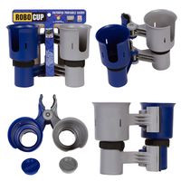 ROBOCUP, Navy&Gray, Updated Version, Best Cup Holder for Drinks, Fishing Rod/Pole, Boat, Beach Chair, Golf Cart, Wheelchair, Walker, Drum Sticks, Microphone Stand