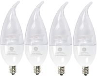 G E LIGHTING 34724 LED Bulb, Deco, Clear, Candelabra Base, 7-Watt, 2-Pk. - Quantity 4