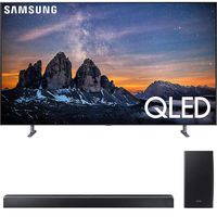 Samsung QN55Q80RA 55" Q80 QLED Smart 4K UHD TV (2019 Model) with Samsung 370W Virtual 5.1.2-Channel Soundbar System with Wireless Subwoofer - (HWQ80R)