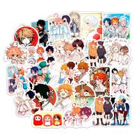 Bowinr The Promised Neverland Car Stickers, Anime Bumper Sticker for Phone, Laptop, Car, Lugguage, Skateboard and More(50pcs)