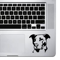 StickAny Palm Series Pit Bull Sticker for MacBook Pro, Chromebook, and Laptops (Black)