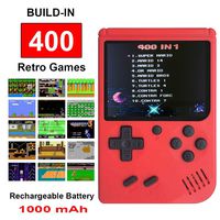 Mini Retro Handheld FC Games Consoles ,Built-in 400 Classic Game, Portable Gameboy 3 Inch LCD Screen TV Output ,Good Gifts for Kids Boys Girls Men Women (Games Consoles Red)