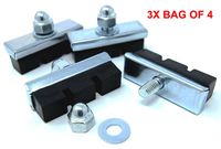 The Flying Wheels Bolt Bike Brake Pads (Black, Bag of 12)