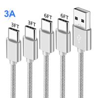 Charger Cord for Samsung S10 S10E S8 S9 10 9 Edge Plus,A20 A10E A50,Galaxy Tab S3 S4,Nokia 7.1 6.1 7,Oneplus 6T,Asus Zenfone V Live 5 5Z,USB Type C Charging Cable,Fast Charge Power Wire 3-3-6-6 FT